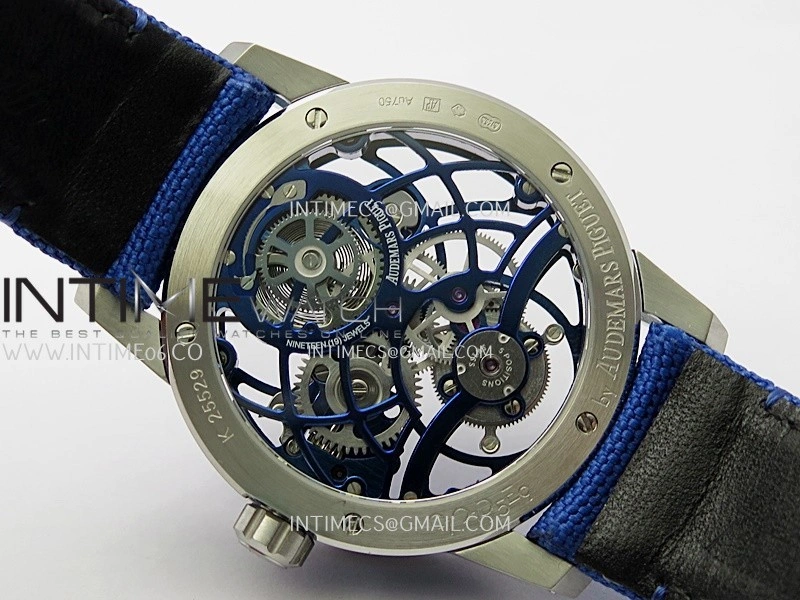 Code 11.59 26600NB SS APPF Best Edition Blue Skeleton Dial on Blue Nylon Strap Asian Tourbillon